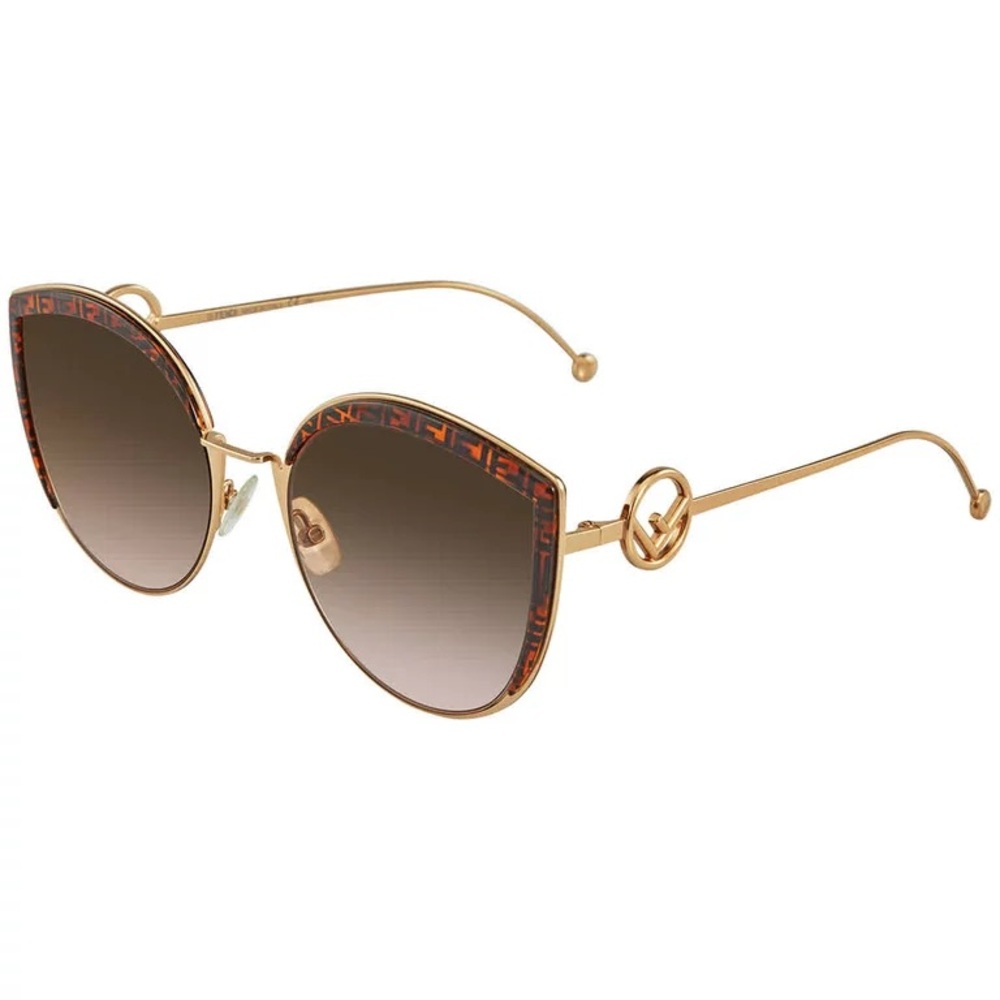 Fendi Brown Gradient Cat Eye Ladies Sunglasses